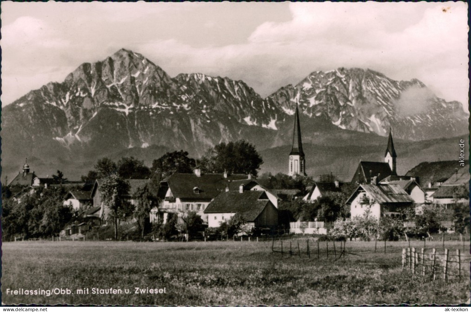 Freilassing  Salzburghofen) Panorama-Ansicht Mit Staufen Und Zwiesel 1958 - Freilassing