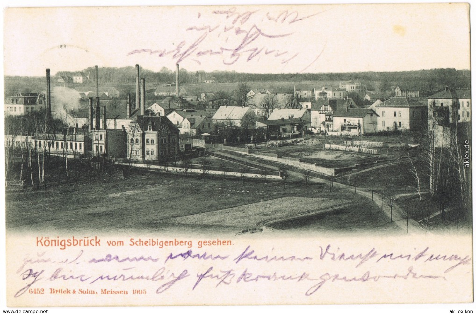 Königsbrück Kinspork Blick Auf Die Fabrikanlagen B Kamenz Oberlausitz 1905 - Königsbrück