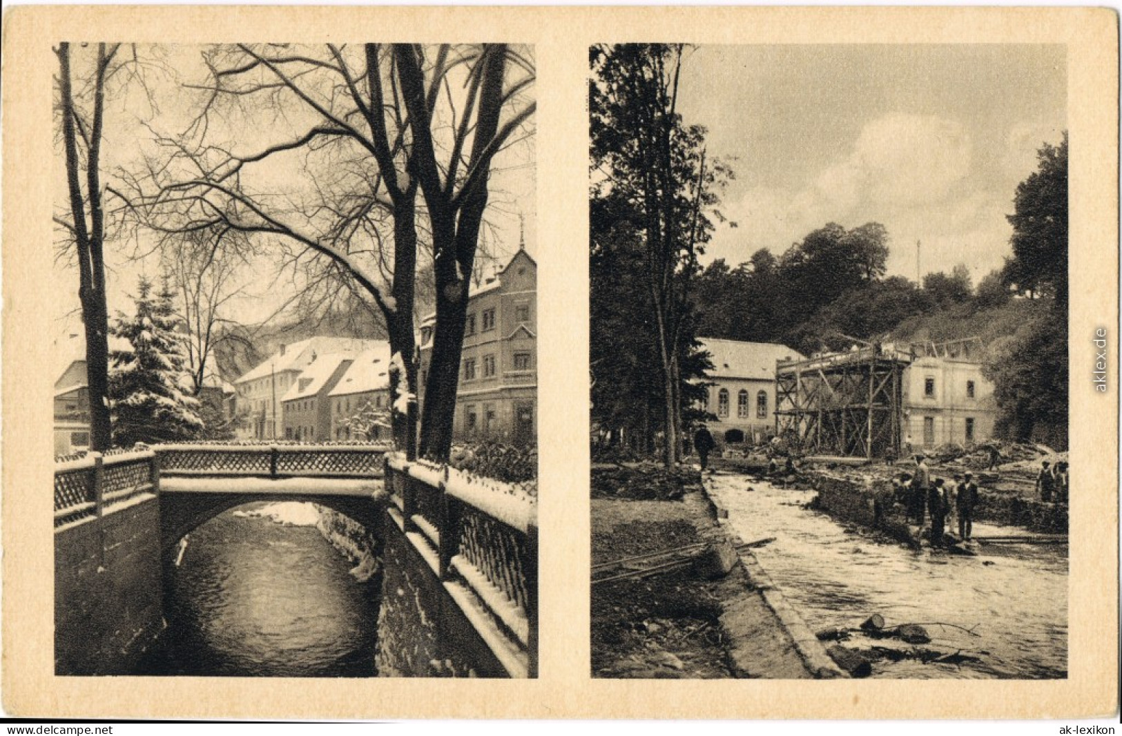 Bad Gottleuba Berggießhübel Badehotel Vor Und Nach Unwetter 8. Juli 1927 - Bad Gottleuba-Berggiesshübel