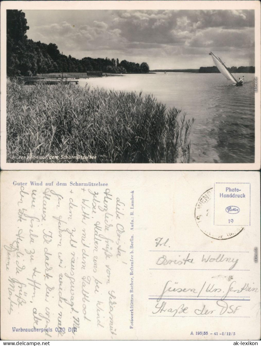 Ansichtskarte Pieskow-Bad Saarow Scharmützelsee, Segelboot 1955 - Bad Saarow