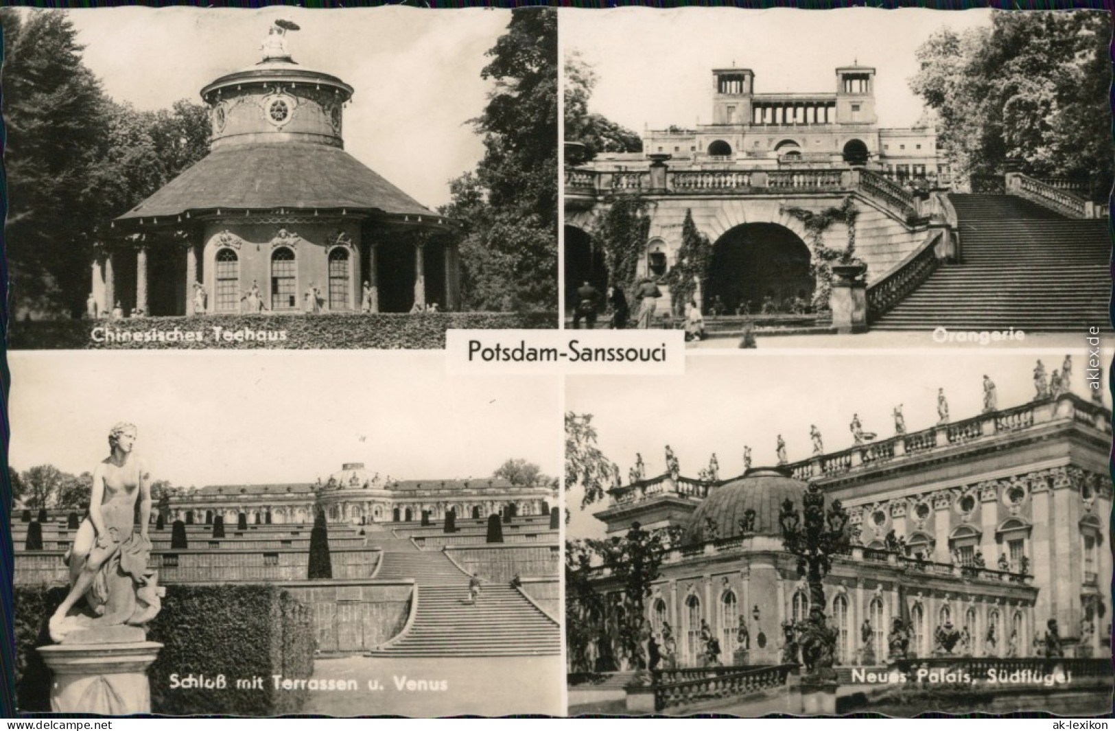 Potsdam Chinesisches Teehaus, Orangerie, Schloß  Südflügel 1966 - Potsdam