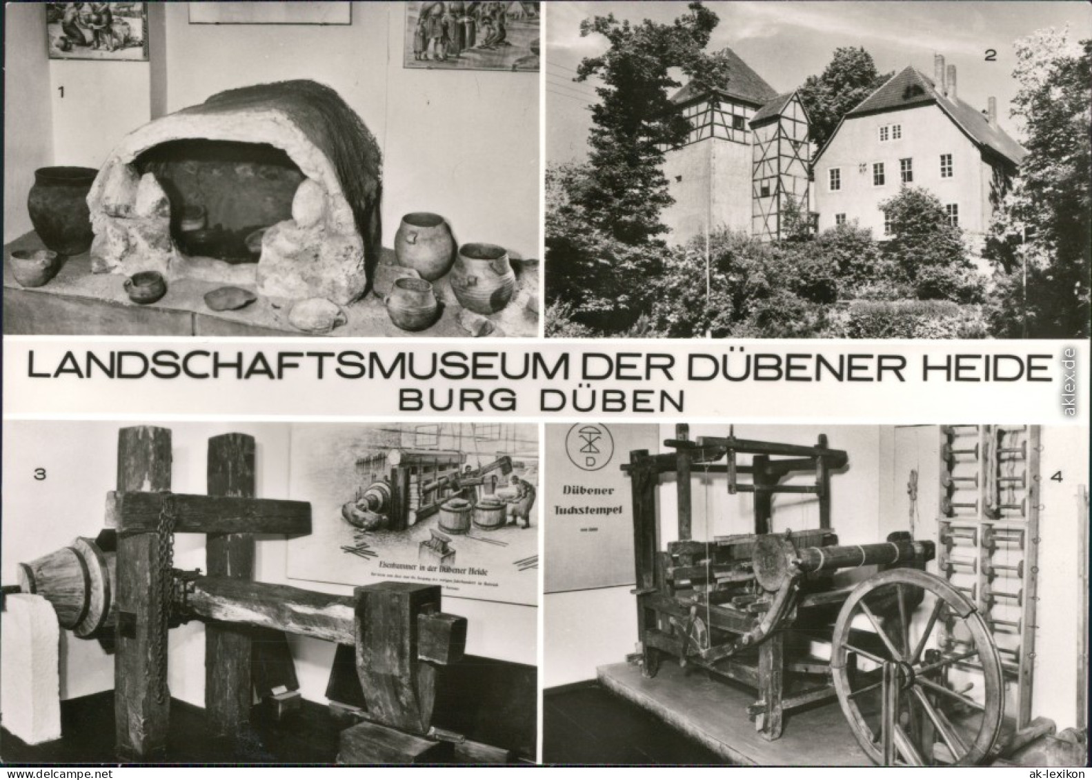 Bad Düben Landschaftsmuseum Burg Düben - Brennofen   Handwebstuhl 1982 - Bad Dueben