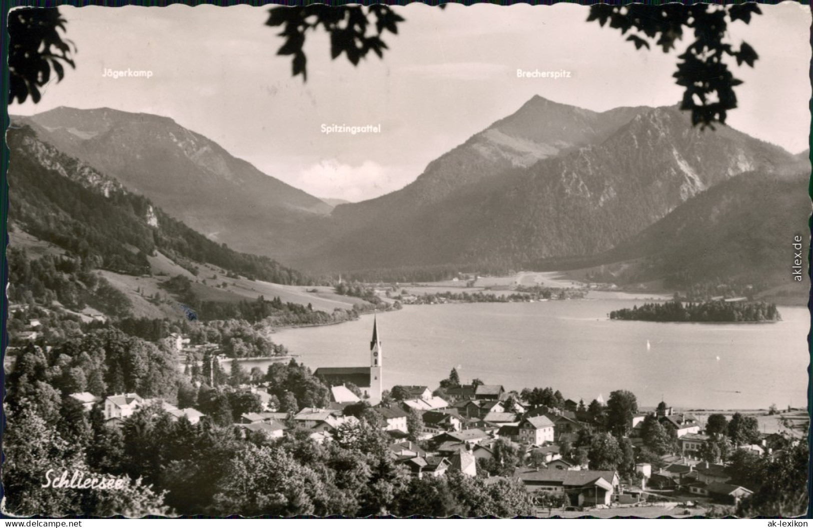 Schliersee  über Den Ort Und Den See Zum Jägerkamp Und Brecherspitze 1965 - Schliersee