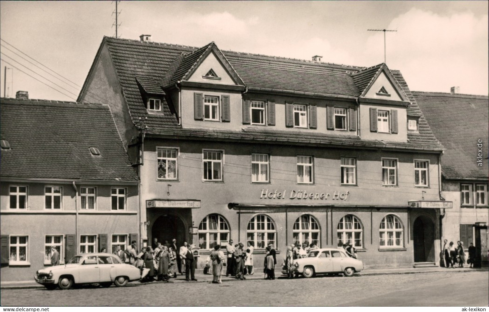 Ansichtskarte Bad Düben HOG Dübener Hof Mit Trabant's Und Gästen Davor 1969 - Bad Düben