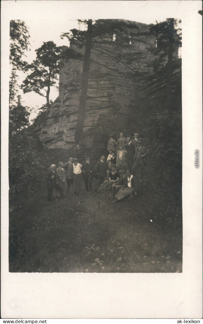 Ansichtskarte  Menschen / Soziales Leben - Gruppenfotos Vor Ruine 1924 - Non Classés