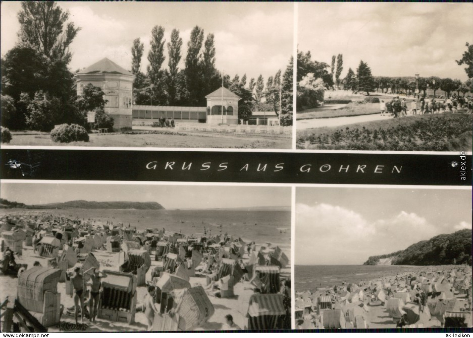 Göhren (Rügen) Ortsmotiv, Wanderung Strandkörben Und Badegästen 1974 - Goehren