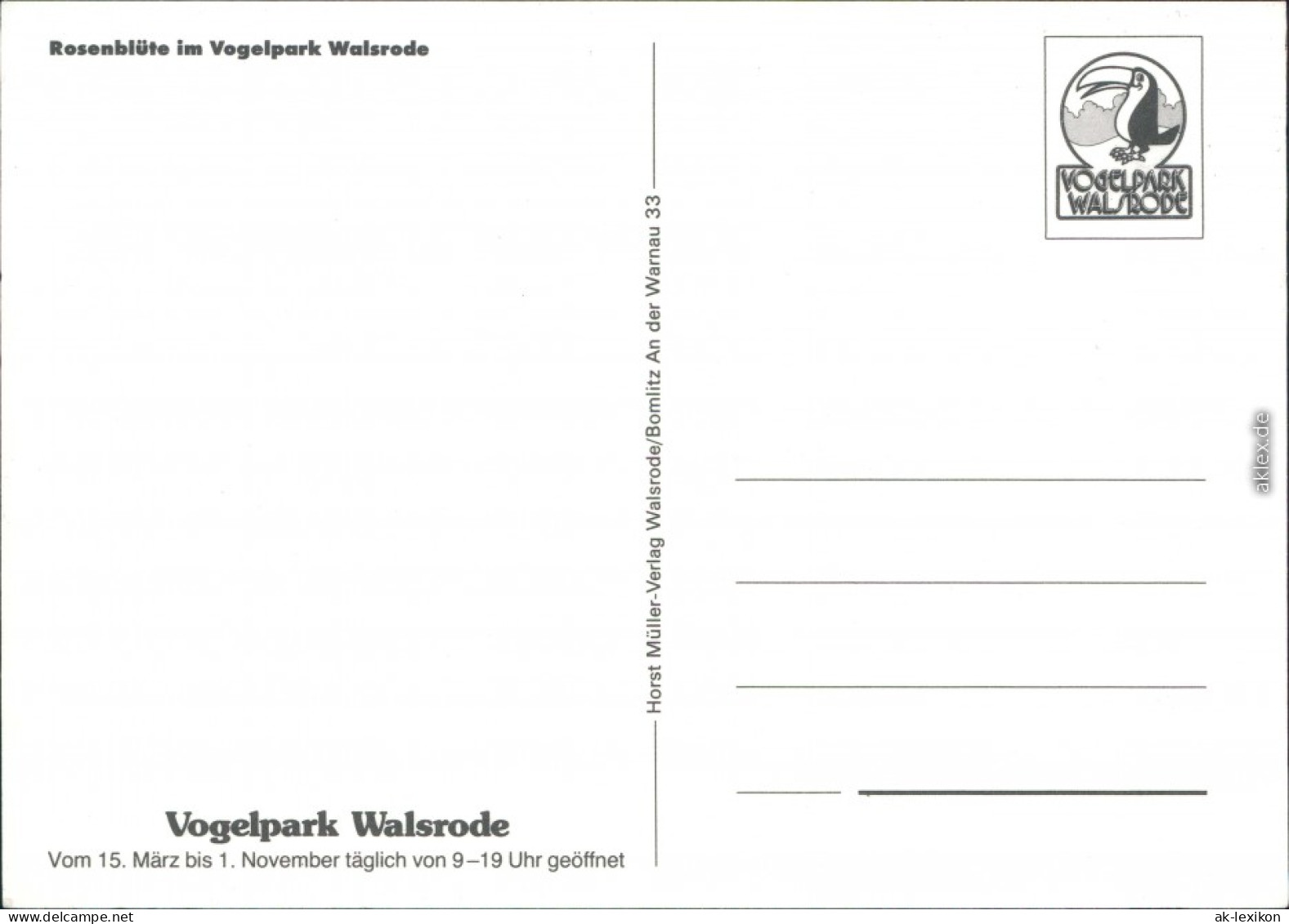 Ansichtskarte Walsrode Vogelpark - Rosenblüte 1997 - Walsrode