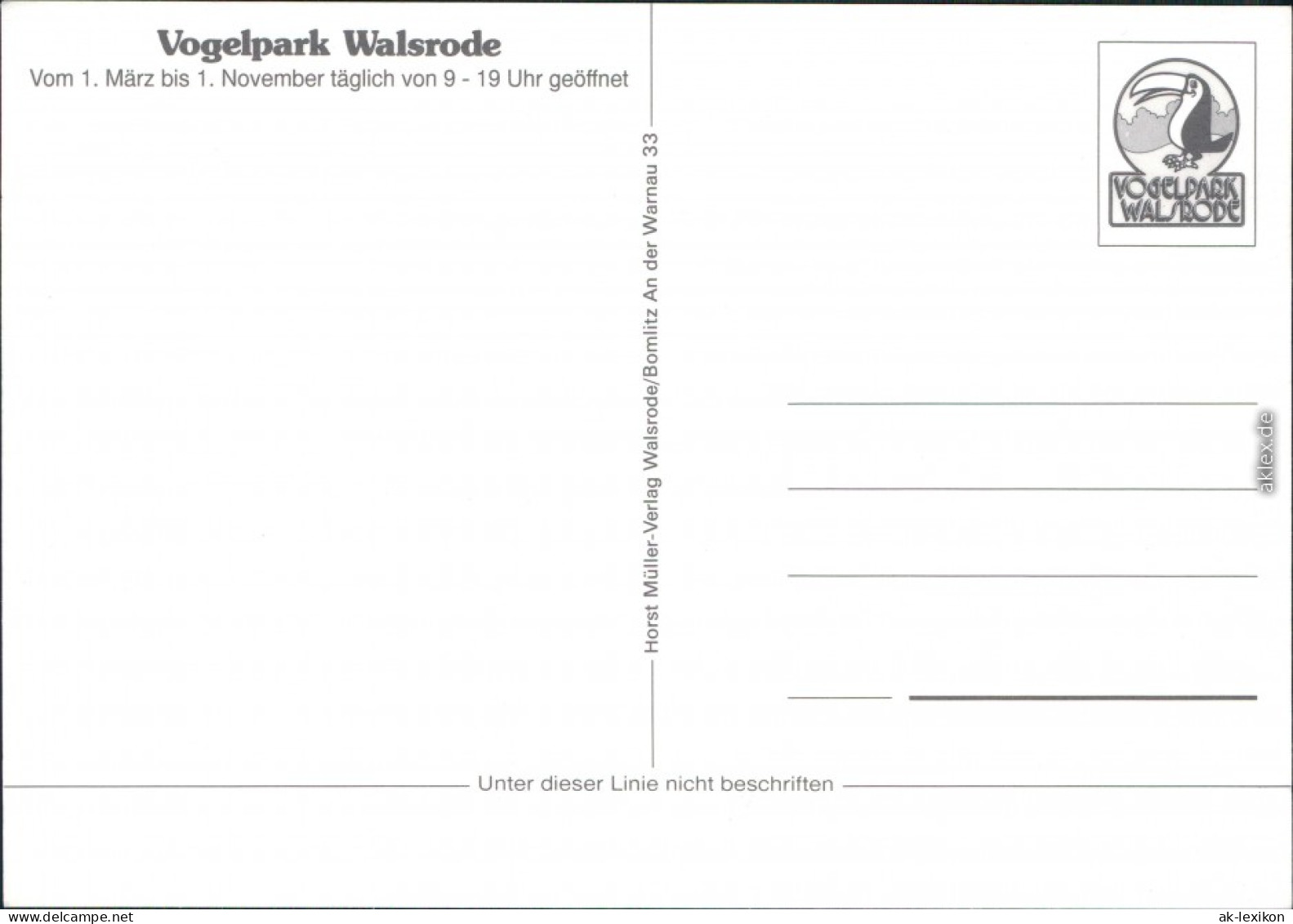 Ansichtskarte Walsrode Vogelpark 1997 - Walsrode