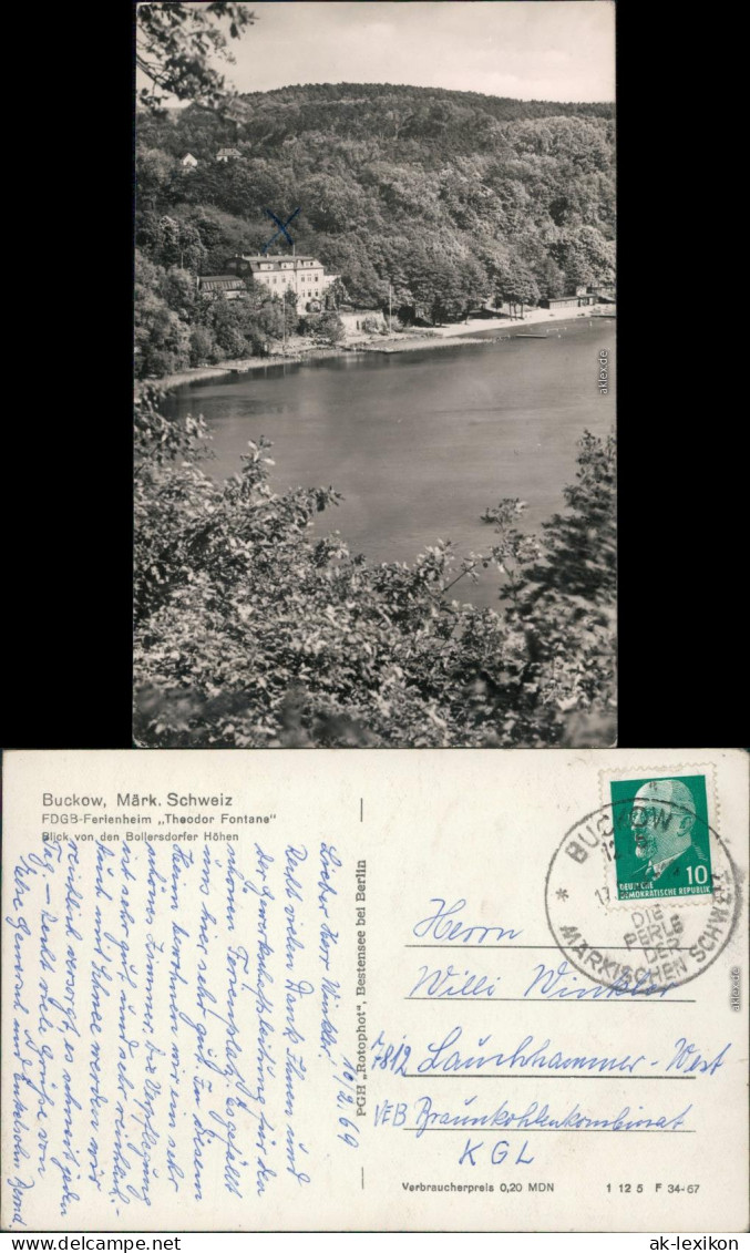 Buckow (Märkische Schweiz) FDGB-Erholungsheim "Theodor Fontane" 1967 - Buckow