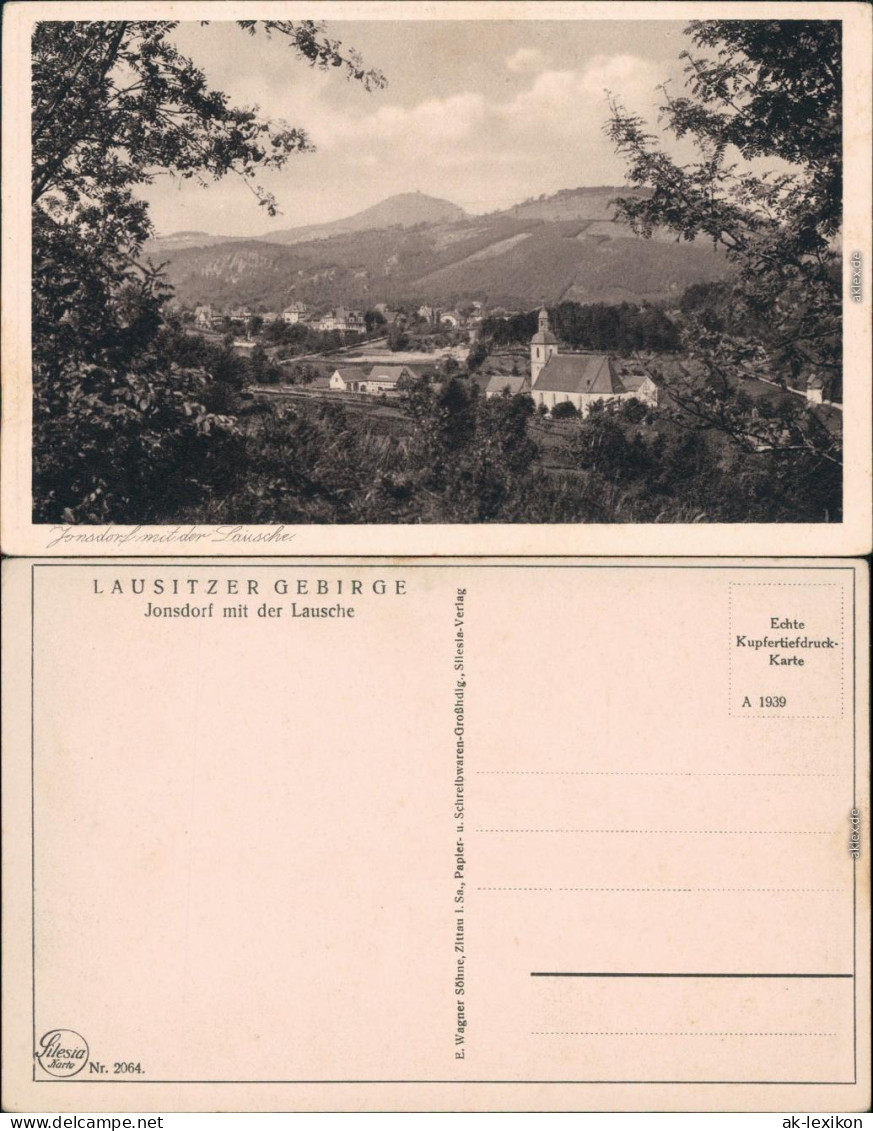 Ansichtskarte Jonsdorf Panorama-Ansicht 1929 - Jonsdorf