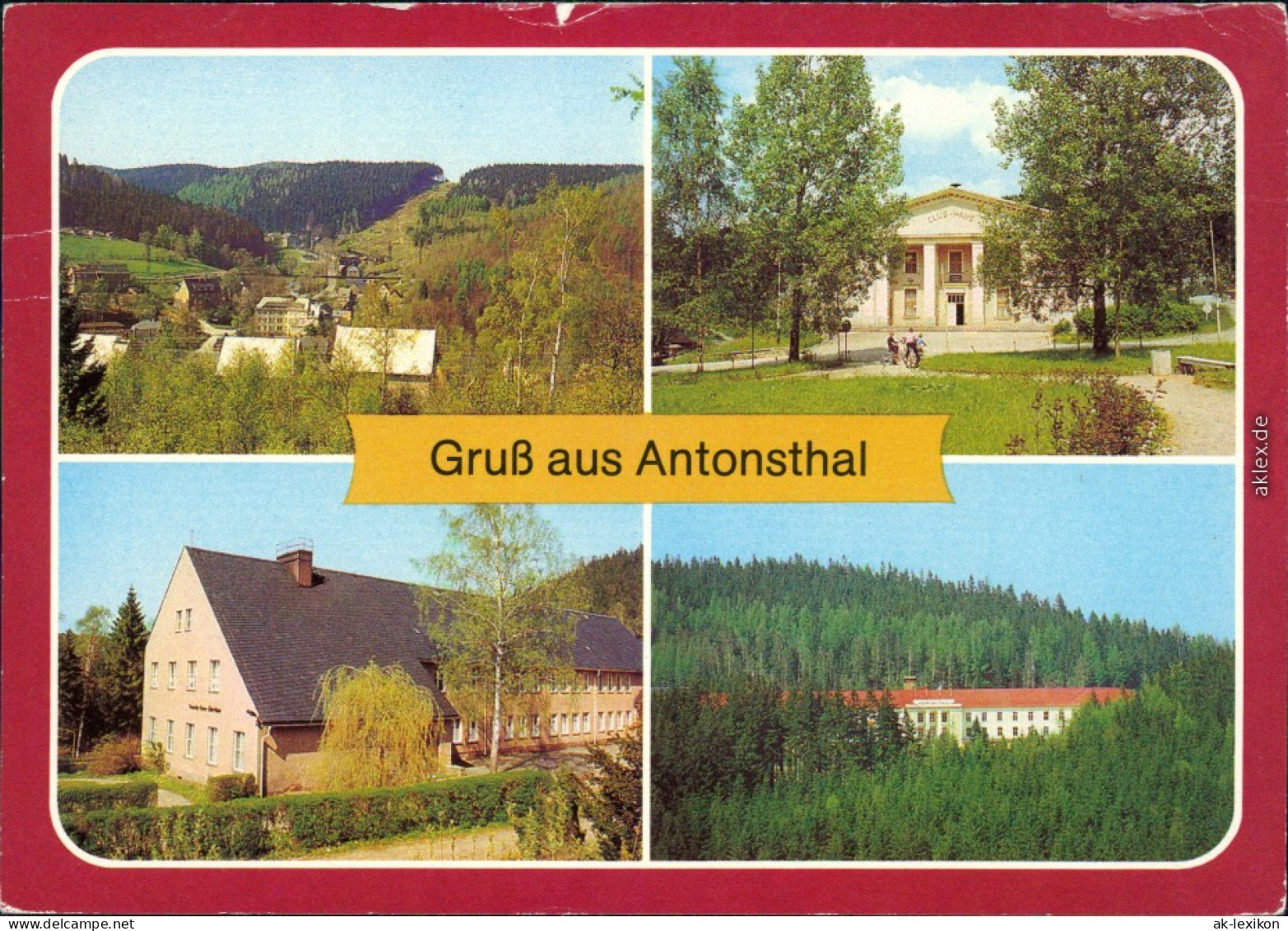 Antonsthal-Breitenbrunn (Erzgebirge) Übersicht, Klubhaus Antonshöhe G1983 - Breitenbrunn