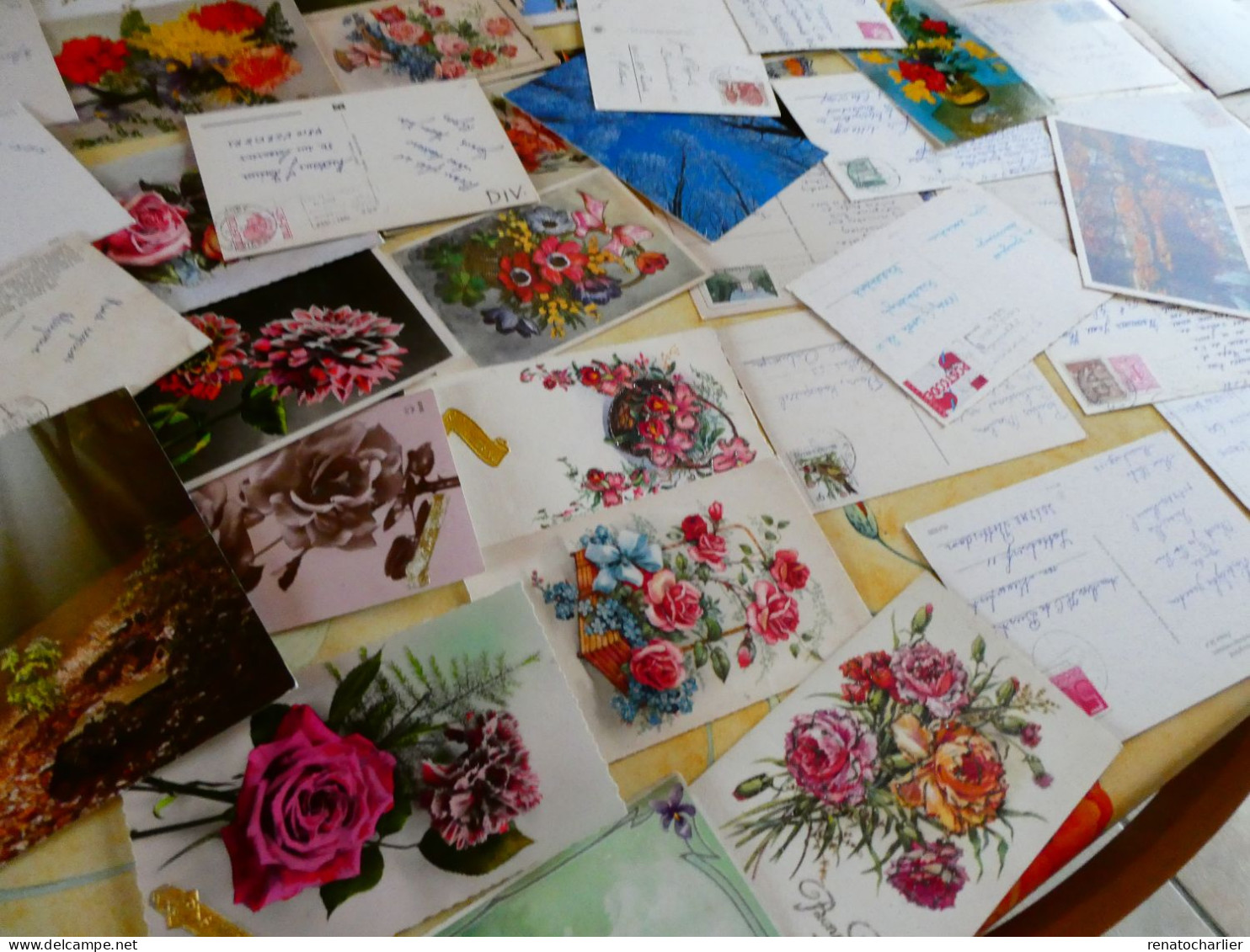 Lot De 150 Cartes Postales "Fleurs" (neuves Et Ayant Circulé) - 100 - 499 Postales