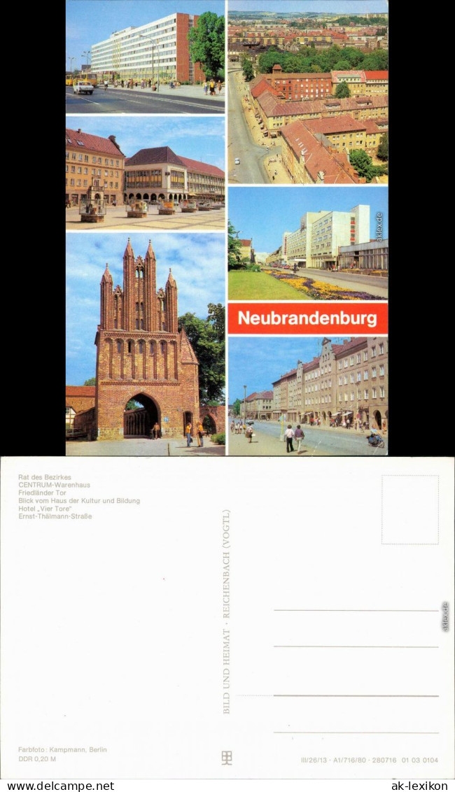 Neubrandenburg Rat Des Bezirkes, CENTRUM-Warenhaus, Thälmann-Straße 1980 - Neubrandenburg