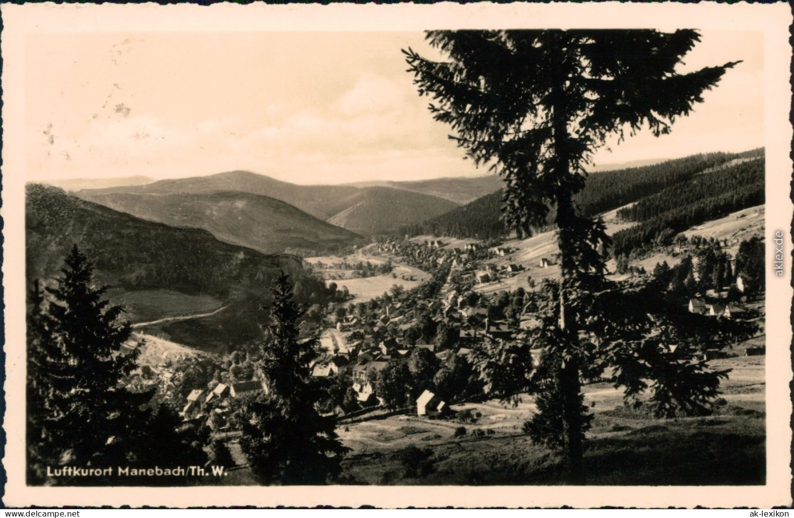 Ansichtskarte Manebach-Ilmenau Panorama-Ansicht 1962 - Ilmenau