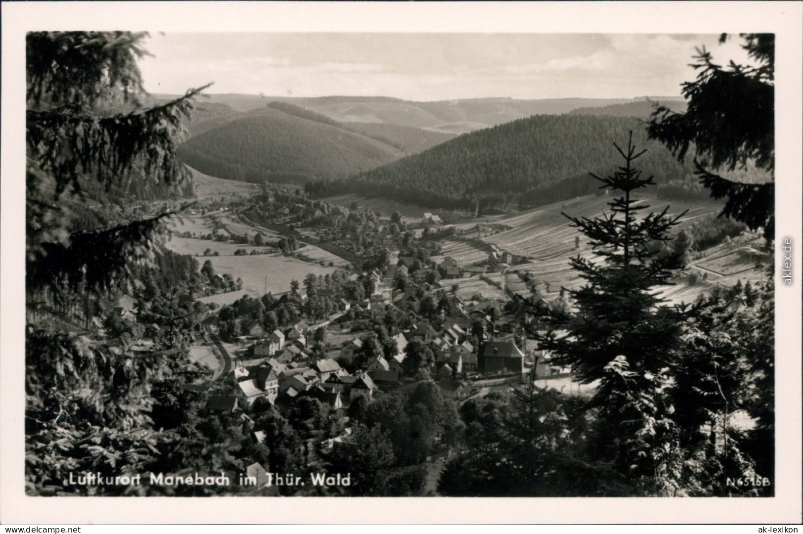 Ansichtskarte Manebach-Ilmenau Panorama-Ansicht  X 1956 - Ilmenau