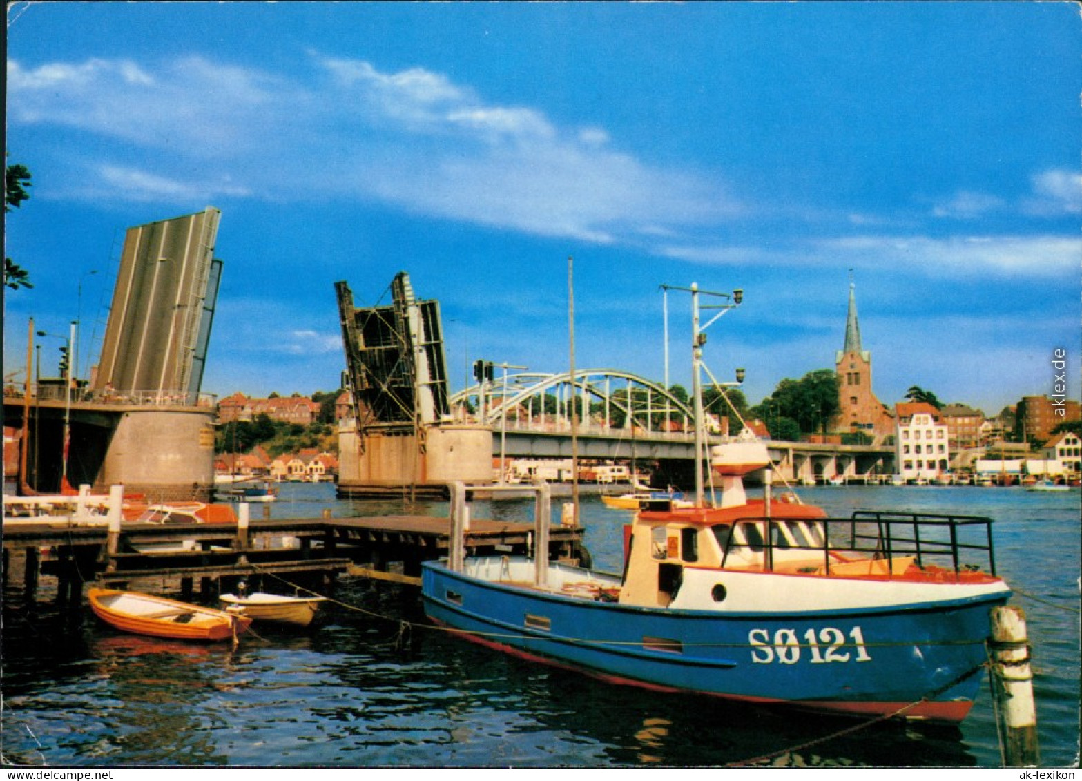 Ansichtskarte Sonderburg Sønderborg Bootshafen Mit Hebebrücke 1985 - Denmark