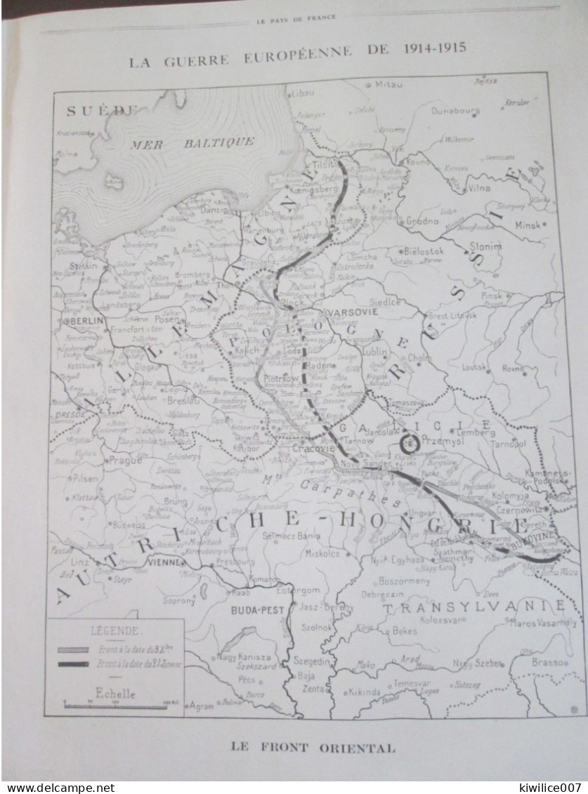 Guerre 14-18 Carte Du Front   POLOGNE  Russie  Lituanie Bielo Russie  VARSOVIE   CRACOVIE TARNOW PLOCK  LOMCHA TILSITT - Ohne Zuordnung