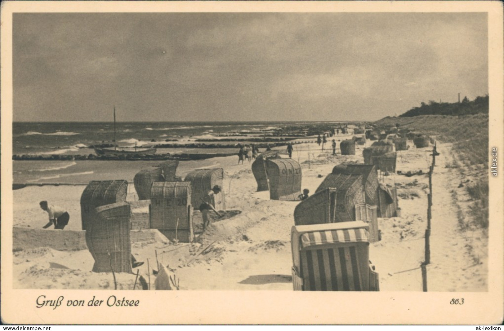 Vorpommern-Schwerin Gruß Von Der Ostsee: Strandleben, Strandkörbe 1955 - Schwerin