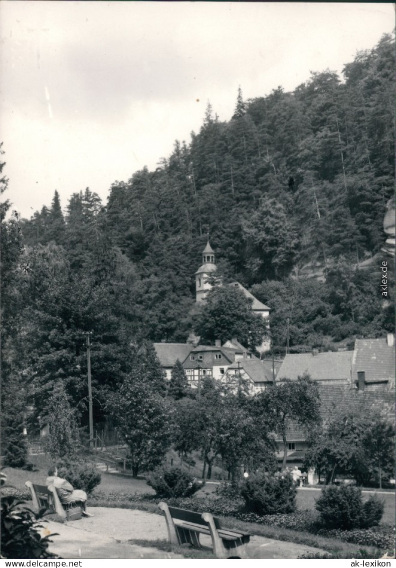 Ansichtskarte Oybin Kurpark, Bergkirche 1970 - Oybin