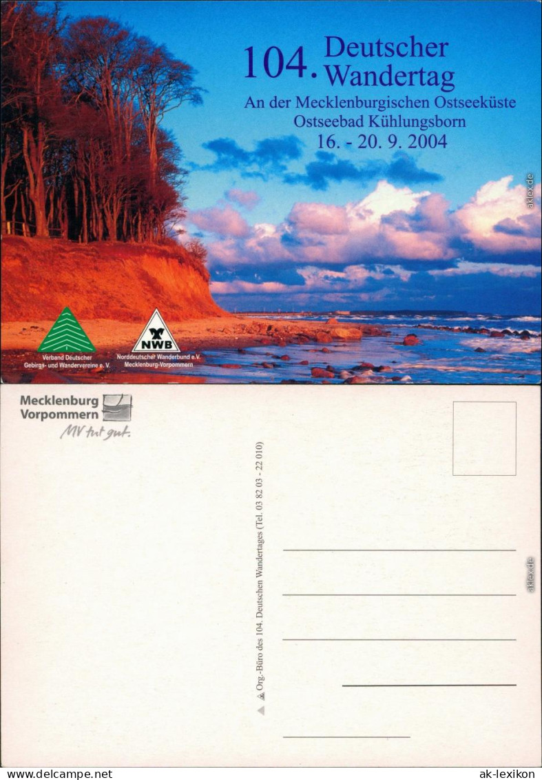 Ansichtskarte Kühlungsborn Reklame & Werbung: 104. Deutsche Wandertag 2004 - Kuehlungsborn