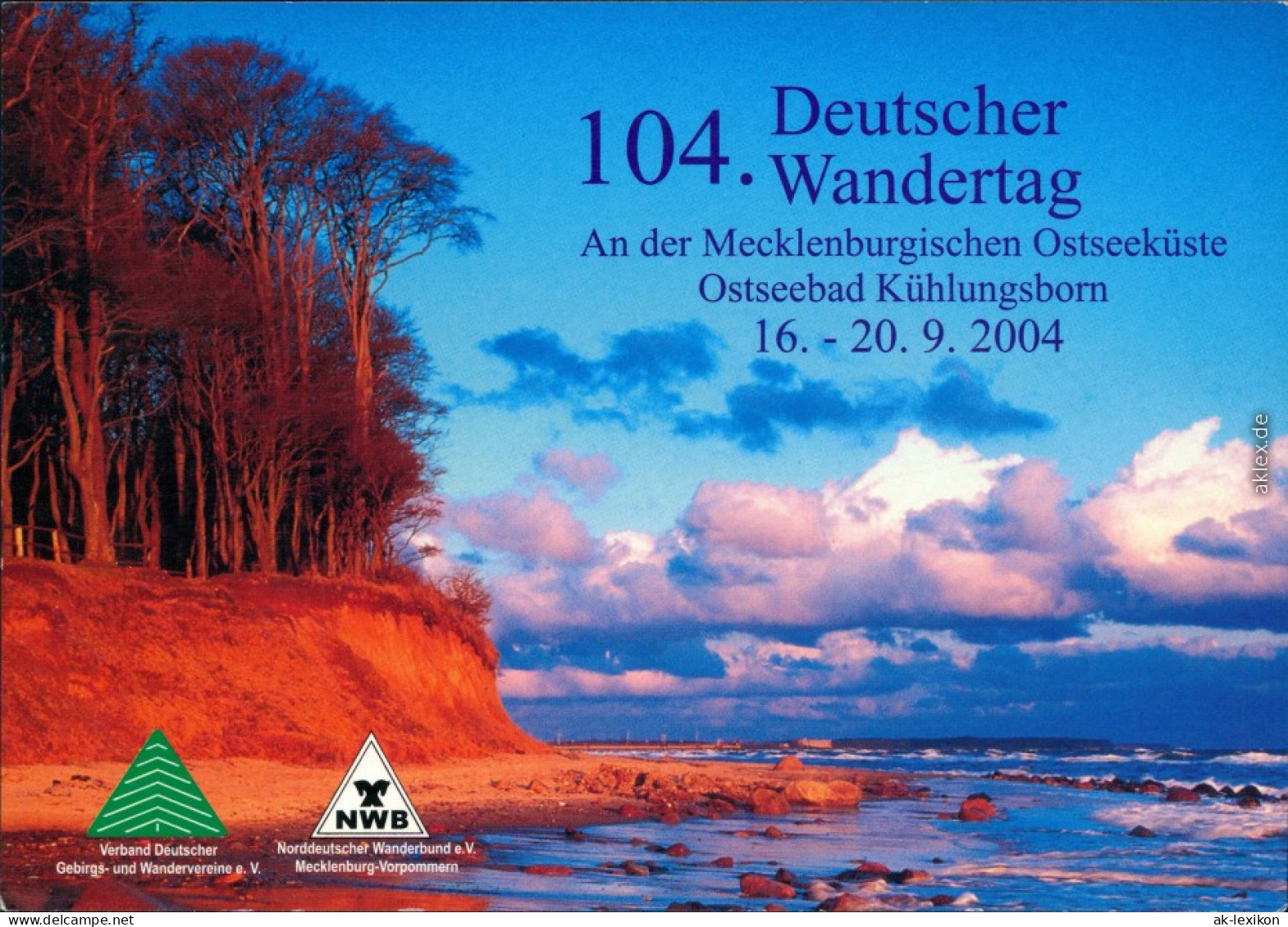 Ansichtskarte Kühlungsborn Reklame & Werbung: 104. Deutsche Wandertag 2004 - Kuehlungsborn