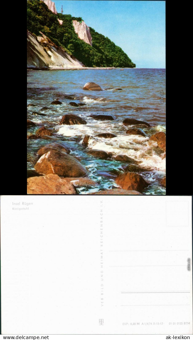 Ansichtskarte Stubbenkammer-Sassnitz Insel Rügen 1974 - Sassnitz