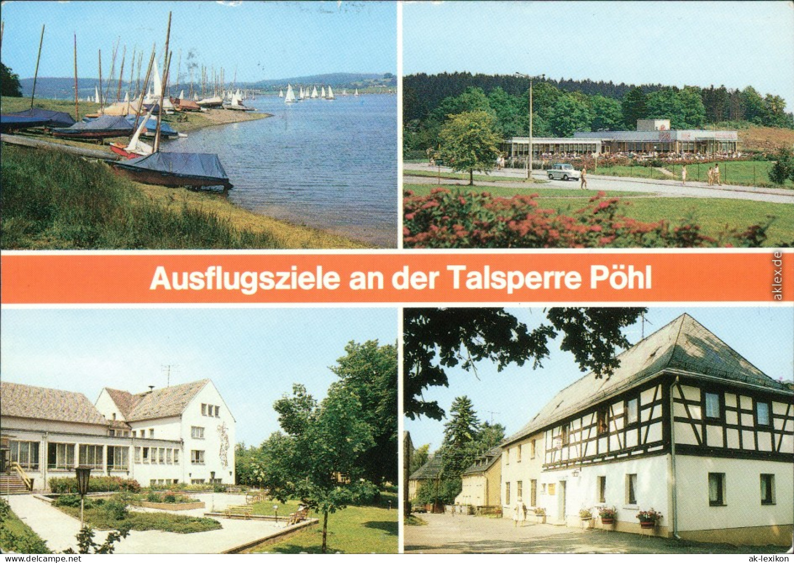 Pöhl 4 Bild: Talsperre, Bootsanlieger, Altensatz Ferienheim, Altensatz G1988 - Plauen