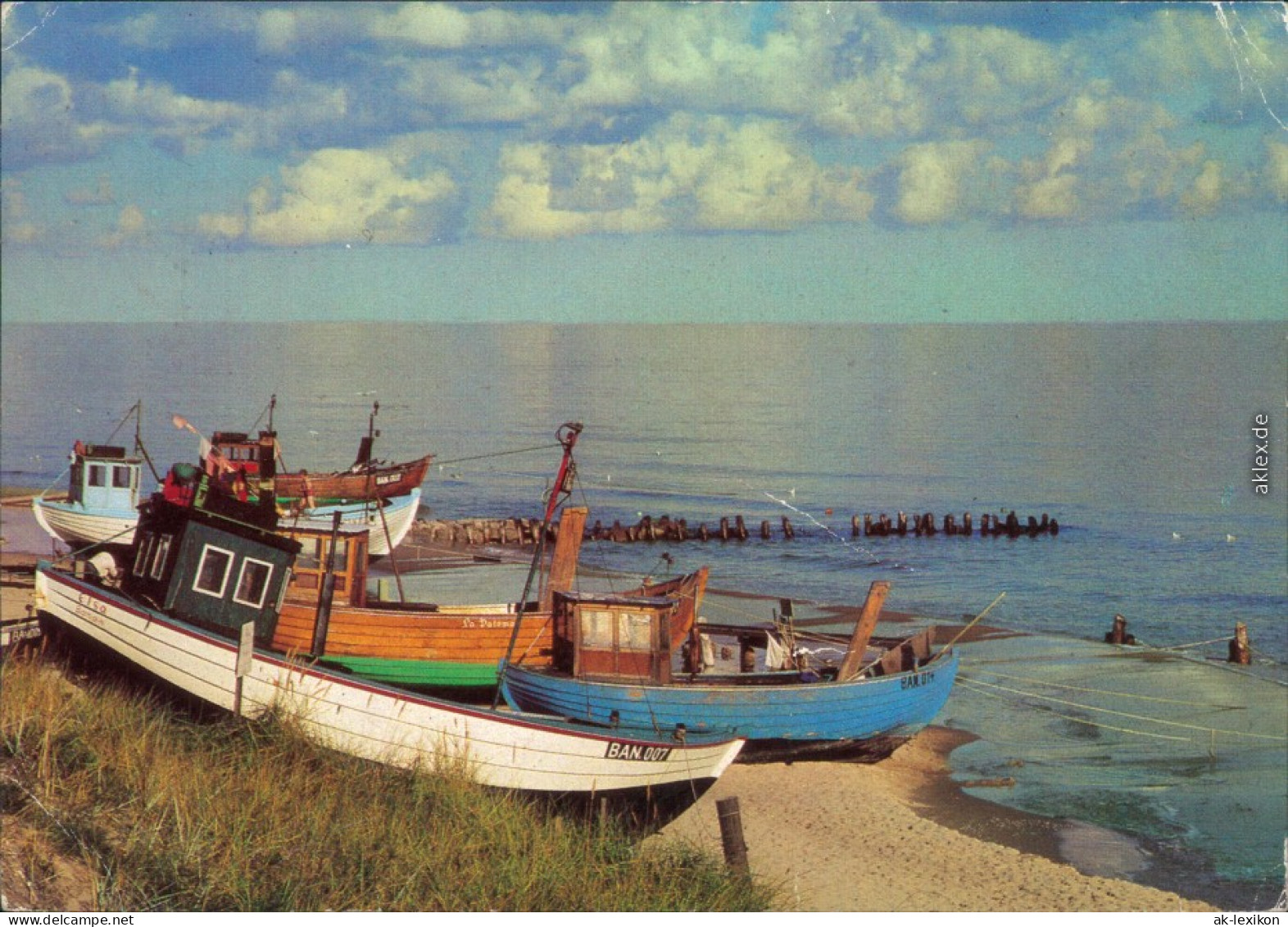 Mecklenburg Vorpommern Grüße Von Der Ostsee: Fischerboote, Strand, Meer G1981 - Schwerin