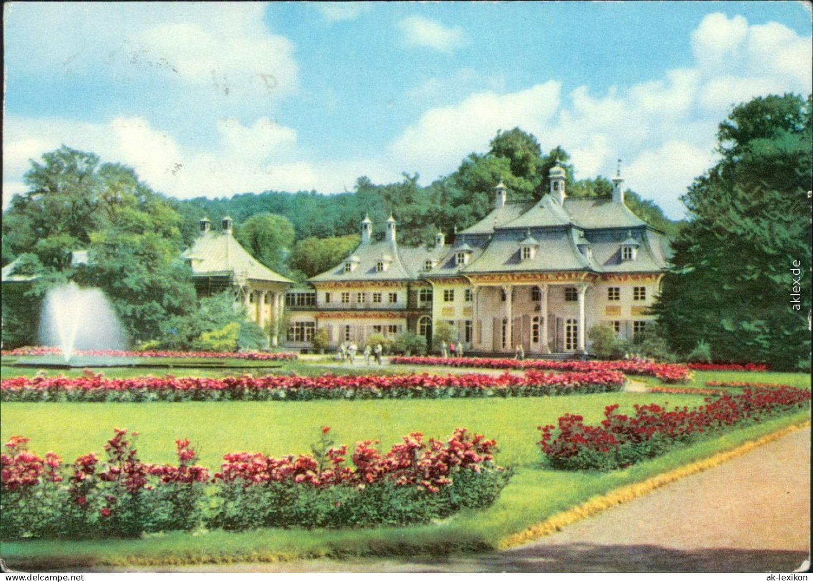 Pillnitz Schloss Pillnitz Mit Schloßgarten Ansichtskarte G1965 - Pillnitz