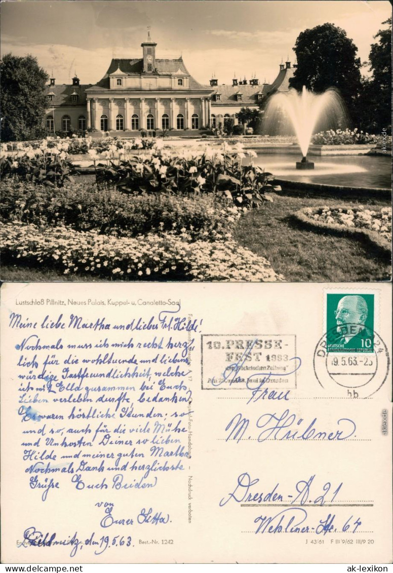 Ansichtskarte Pillnitz Schloss Pillnitz 1962 - Pillnitz