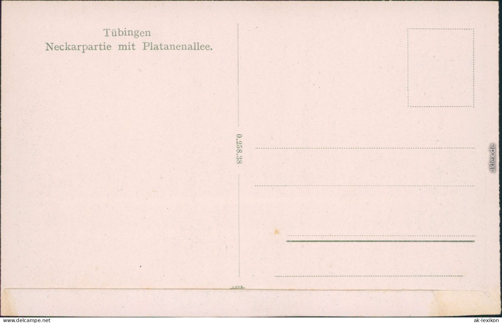 Ansichtskarte Tübingen Platanenallee Mit Neckarpartie 1922  - Tuebingen