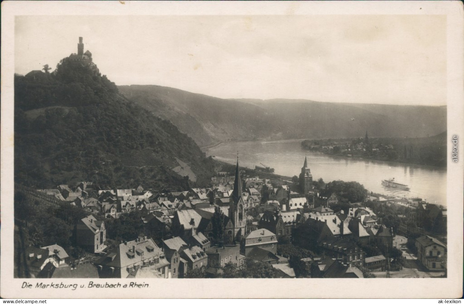 Ansichtskarte Braubach Panorama-Ansicht, Marksburg 1934 - Braubach
