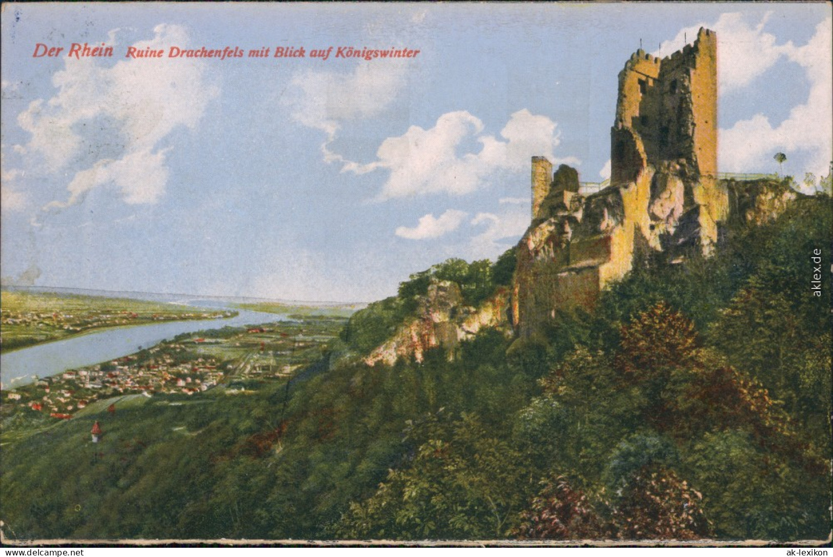 Ansichtskarte Bad Godesberg-Bonn Burg Drachenfels (Siebengebirge) 1940 - Bonn