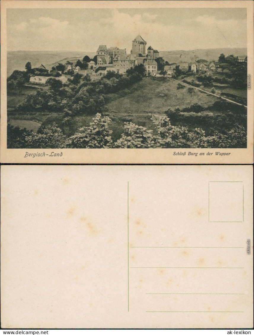 Ansichtskarte Burg An Der Wupper-Solingen Schloss 1926 - Solingen