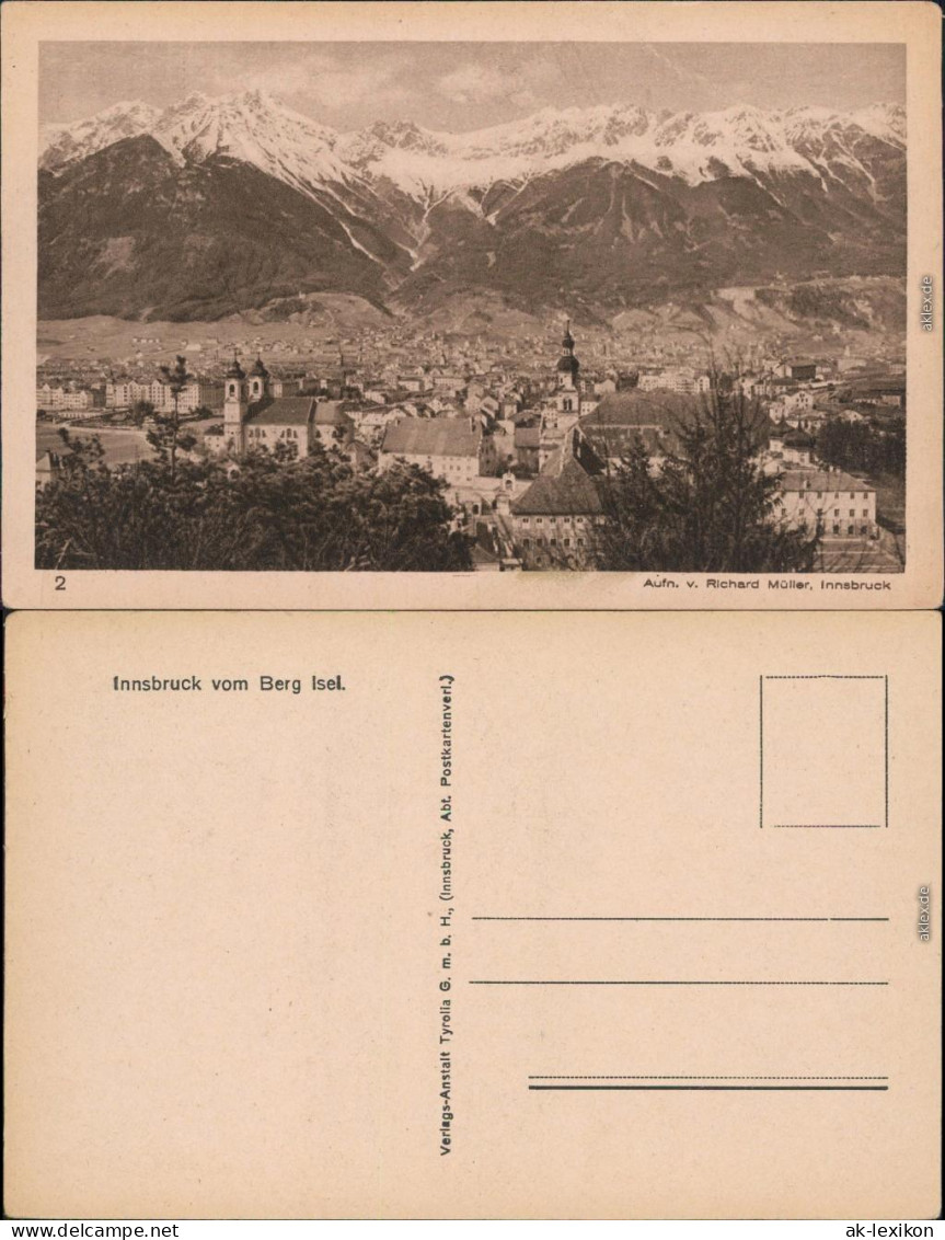 Ansichtskarte Innsbruck Panorama-Ansicht Vom Berg Isel 1932 - Innsbruck