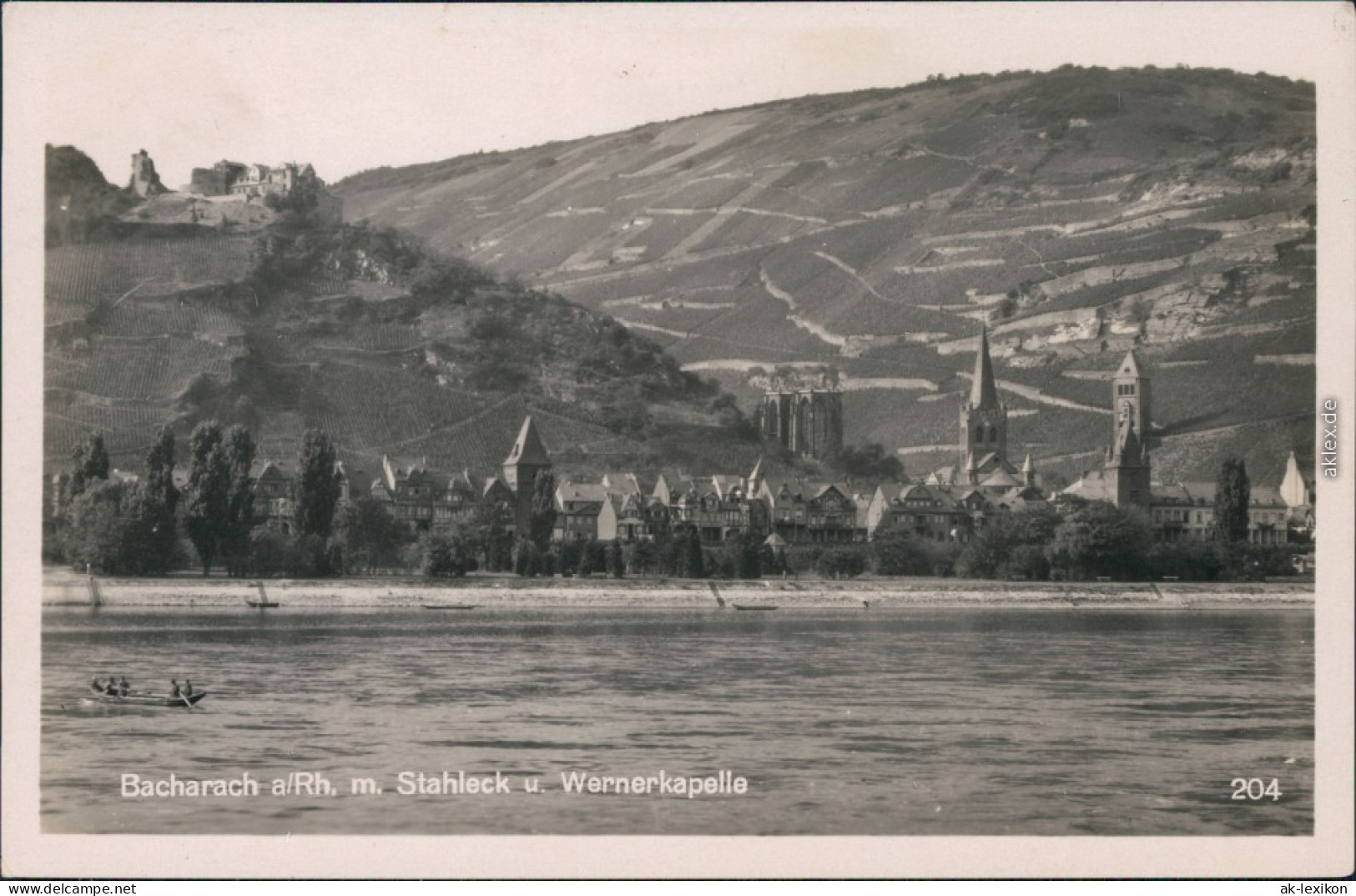 Ansichtskarte Bacharach Panorama-Ansicht - Stahleck Und Wanderkapelle 1933 - Bacharach