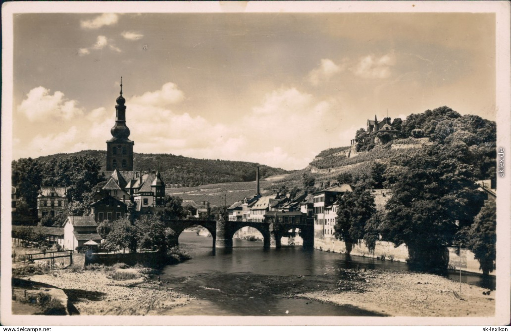 Ansichtskarte Bad Kreuznach Panorama-Ansicht, Nahebrücke, Kauzenberg 1937 - Bad Kreuznach