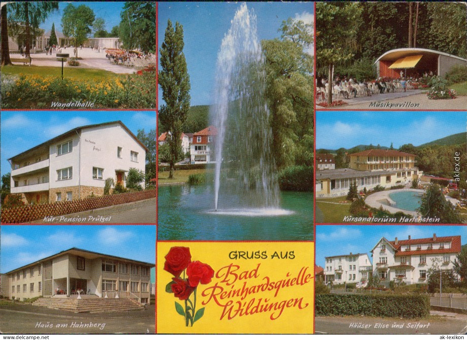Bad Wildungen Wandelhalle, Musikpavillon, Kursanatorium Hartenstein  1976 - Bad Wildungen