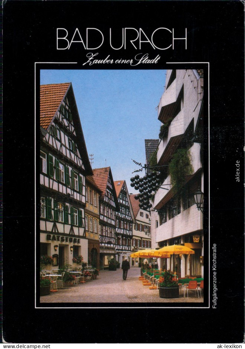 Ansichtskarte Bad Urach Kirchstraße - Fußgängerstraße 1984 - Bad Urach