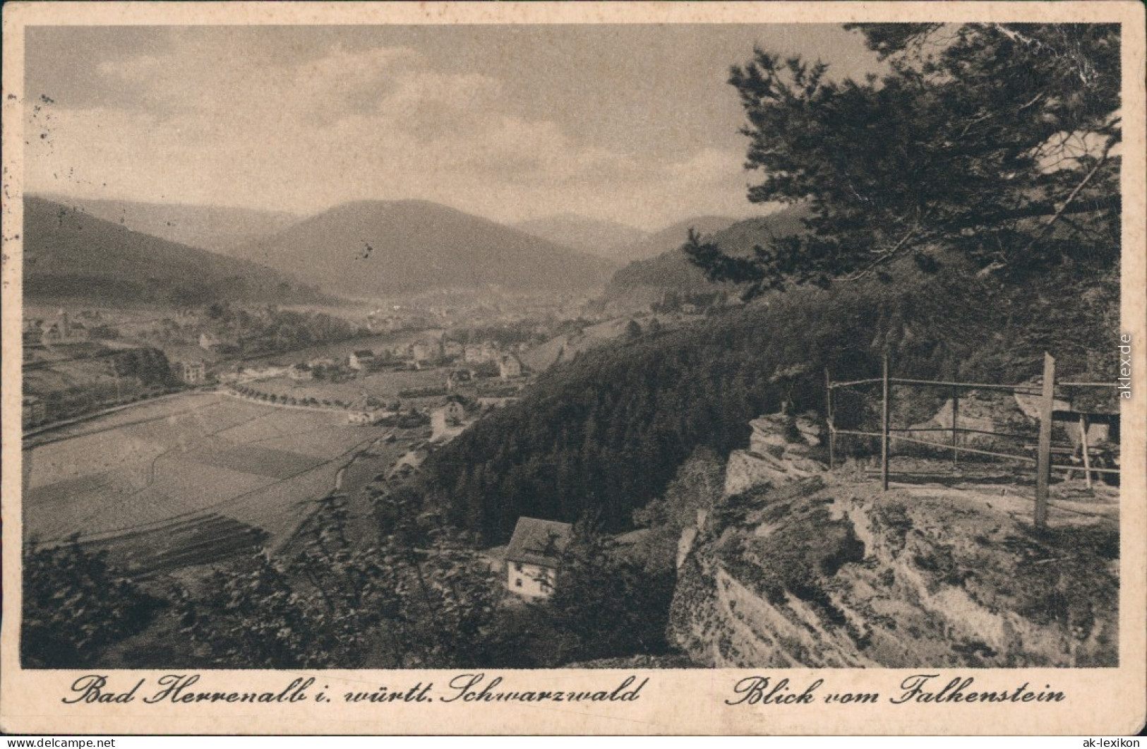 Ansichtskarte Bad Herrenalb Panorama-Ansicht - Blick Vom Falkenstein 1929  - Bad Herrenalb