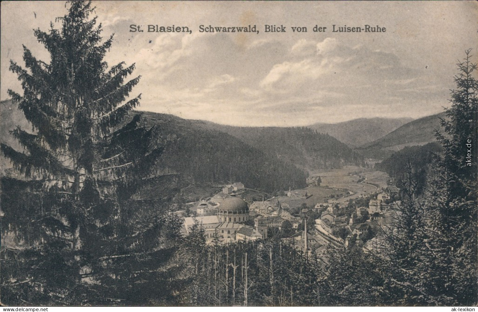 St. Blasien Panorama-Ansicht Mit Dom - Blick Von Der Luisen-Ruhe 1913 - St. Blasien