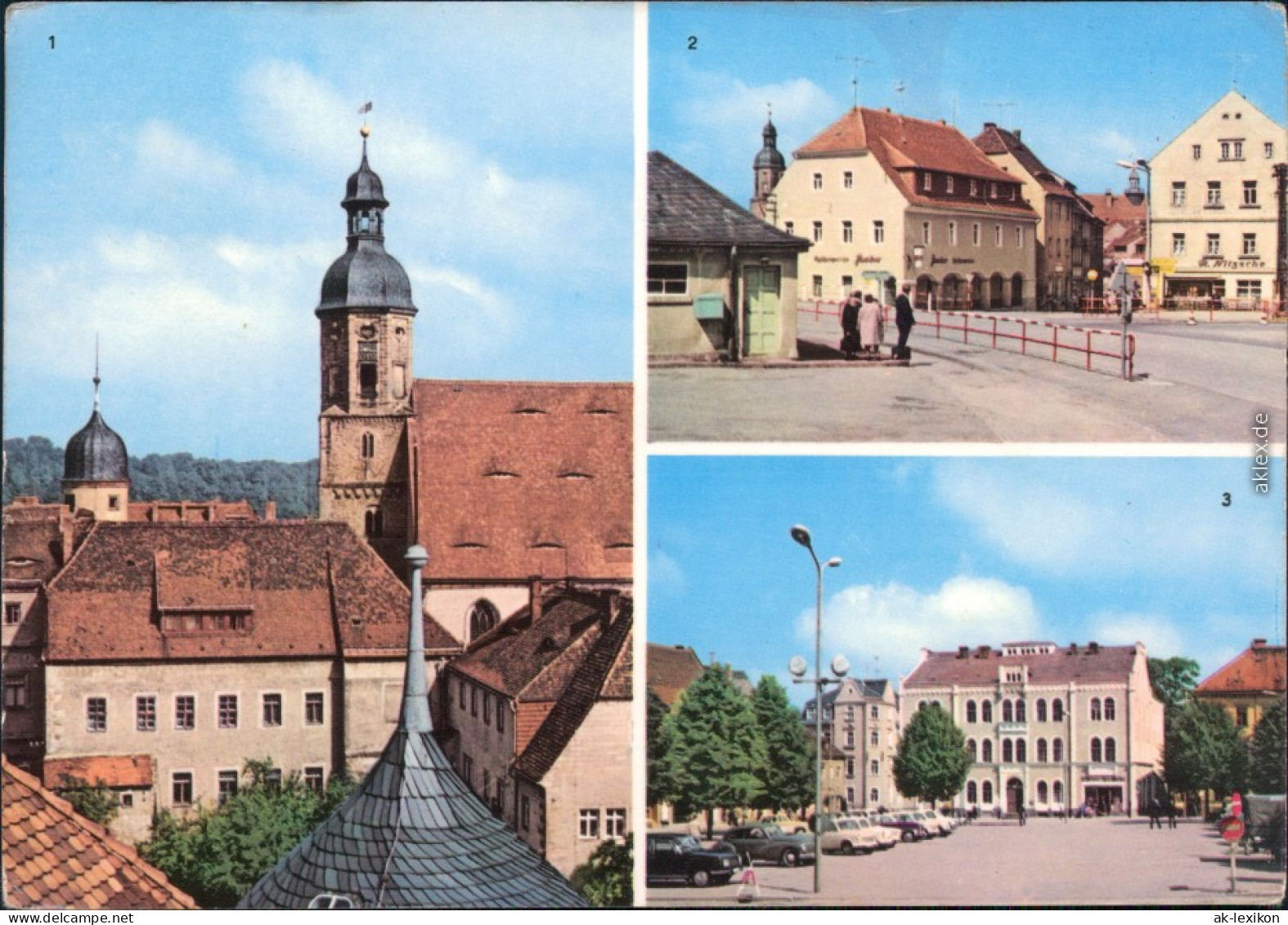 Ansichtskarte Dippoldiswalde Kirche, Platz Der Jugend, Platz Des Friedens 1971 - Dippoldiswalde