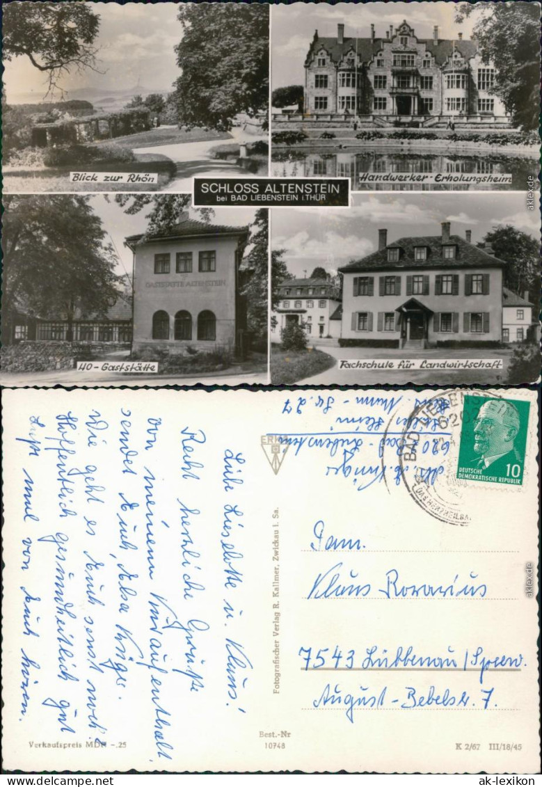 Bad Liebenstein  Erholungsheim, HO-Gaststätte, Fahrschule  Landwirtschaft 1967 - Bad Liebenstein