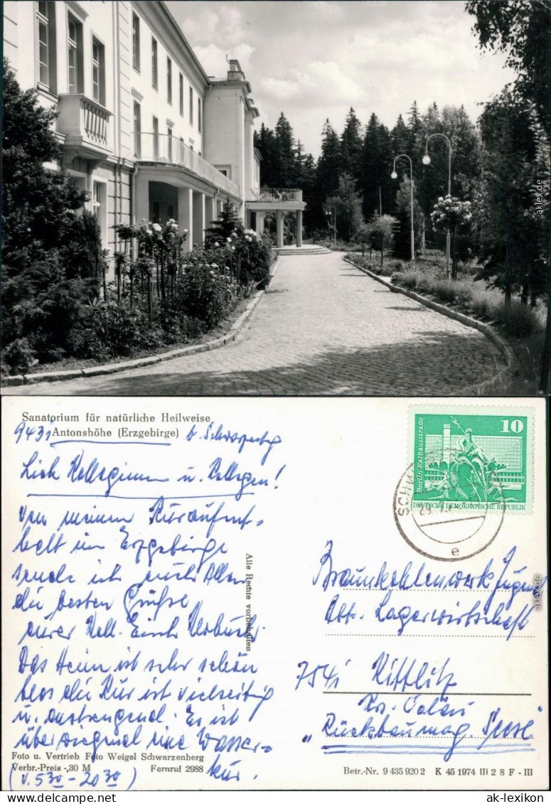 Antonsthal-Breitenbrunn (Erzgebirge) Sanatorium Für Natürliche Heilweise 1974 - Breitenbrunn