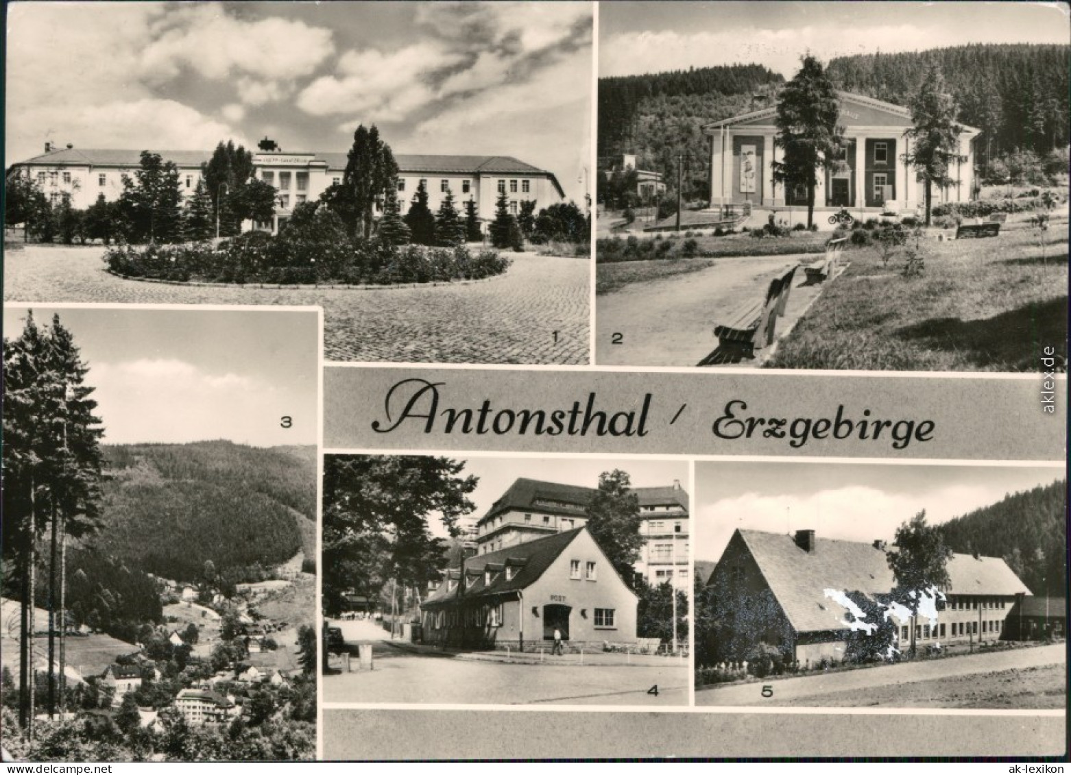 Antonsthal-Breitenbrunn (Erzgebirge) Sanatorium   Post, Oberschule 1981 - Breitenbrunn