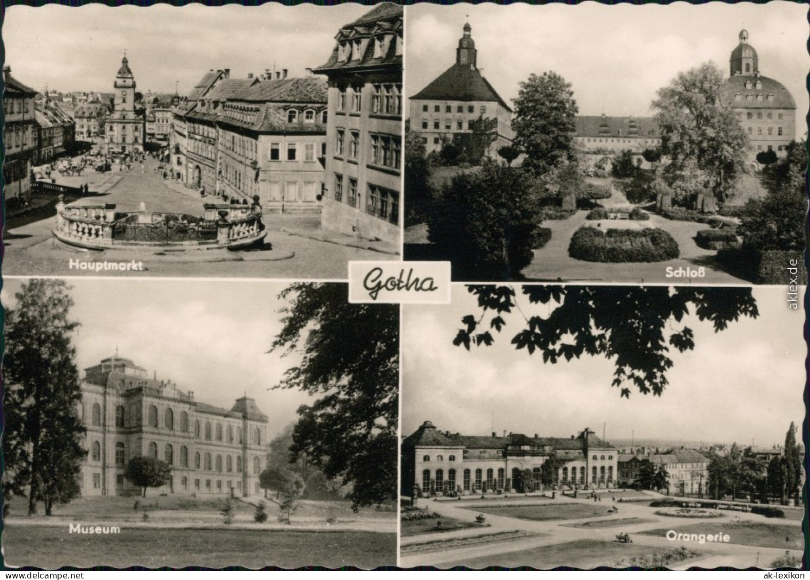 Ansichtskarte Gotha Hauptmarkt, Schloß Mit Garten, Museum, Orangerie 1964 - Gotha