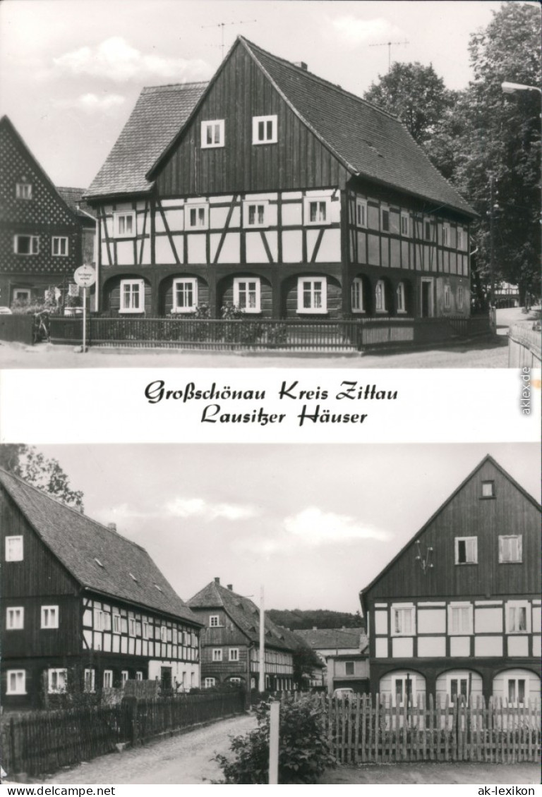 Ansichtskarte Großschönau (Sachsen) Lausitzer Häuser 1982 - Grossschönau (Sachsen)