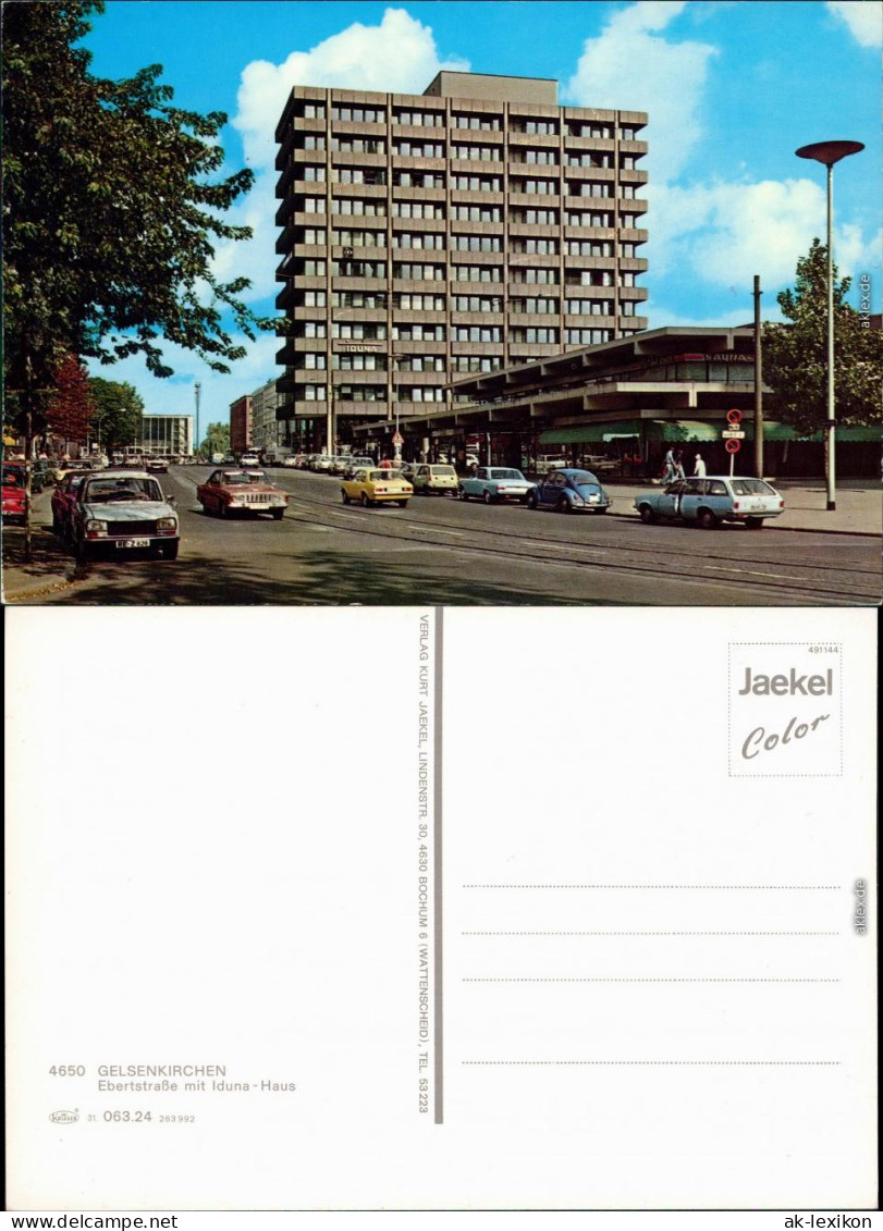 Ansichtskarte Gelsenkirchen Ebertstraße Mit Iduna-Haus 1978 - Gelsenkirchen