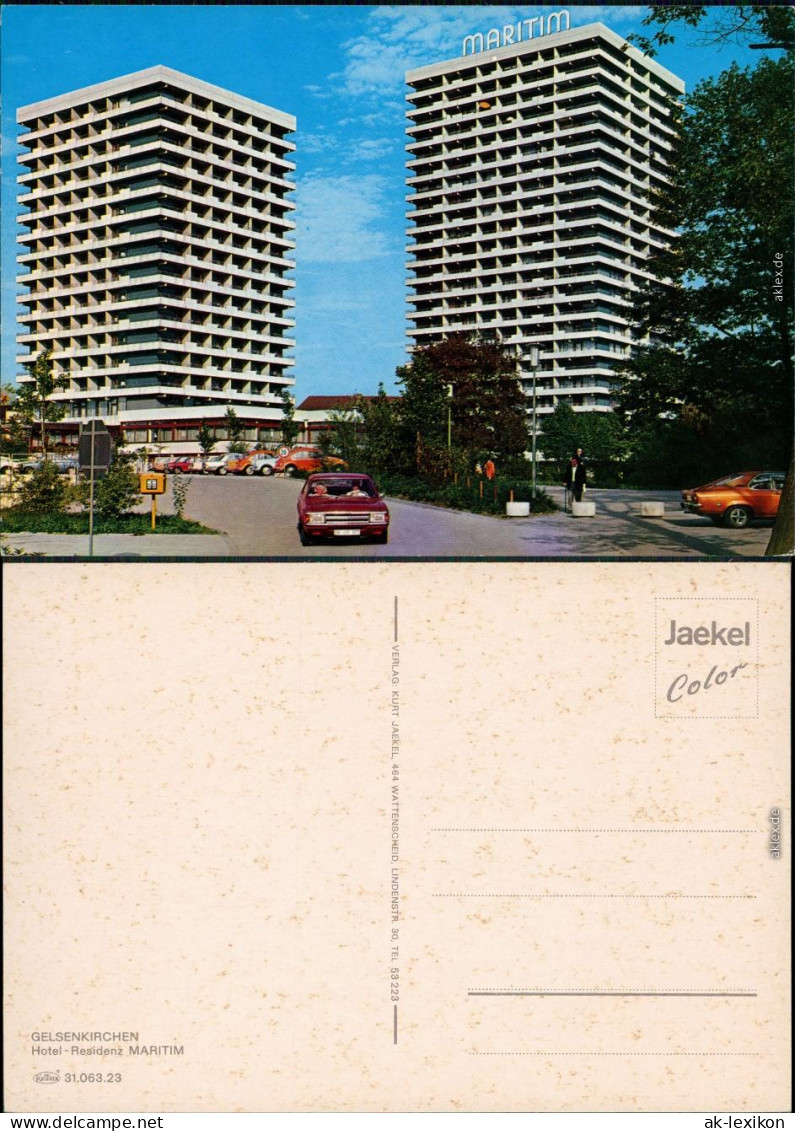 Ansichtskarte Gelsenkirchen Hotel Residenz Maritim 1976 - Gelsenkirchen