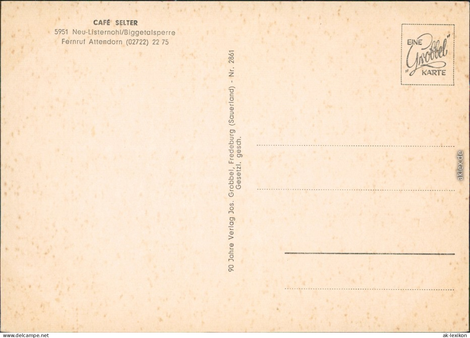Neu-Listernohl Attendorn 3 Bild Cafe Selter - Innen Und Außen 1976 - Attendorn